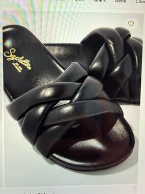 Seychelles Black Slide Sandals